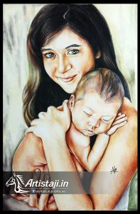 Mother With Baby Art