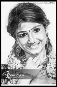 Drawings of Jasnya Jayadeesh By Artist Aji