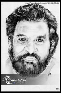 Drawings of Yesudas Done By Artist Aji