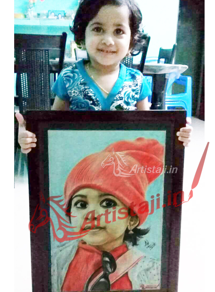 Colour_Pencil_Drawings_Of_Baby_draw by Artist Aji